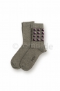 handgekettelte Kindersocken "kleine Karos" gemustert & uni von Ergora"  im 2er Pack Gr. 27/30 & 39/42