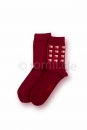 handgekettelte Kindersocken "kleine Karos" gemustert & uni von Ergora"  im 2er Pack Gr. 27/30 & 39/42