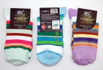 Bambus Ringelsocken in Pastellfarben RS mit Softrand Gr. 35/38 & 39/42 gekettelt