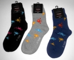 dicke Baumwoll Frotteesocken "Kleckse" Gr. 35/38 & 39/42 mit leichtem Gummidruck & gekettelt