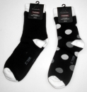 dicke Thermo Frotteesocken "Punkte" mit Softrand RS handgekettelt Gr. 35/38 & 39/42 im 2er Pack