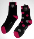 dicke Thermo Frotteesocken "Punkte" mit Softrand RS handgekettelt Gr. 35/38 im 2er Pack