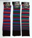 Bambus Ringelkniestrümpfe "pink/grün/rosa" RS mit glatter Fußspitze Gr. 35/38 & 39/42 im 3er pack