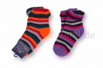 dicke Frottee Kinder Ringelsocken "flieder/orange" Gr. 19/22 im 2er Pack