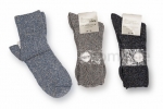 Diabetikersocken mit SEIDE und Baumwolle in Rippstruktur & ohne Gummidruck 100% Natur Pur Gr. 35/38