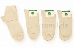 Kurzsocken "Baumwolle mit Leinen" ca 15cm hoch Gr. 43/46 im 4er Pack mit Softrand gekettelt