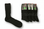 100% 4:2 gerippte schwarze Baumwollsocken "stabile Berufssocken" Gr. 35/38 bis 47/49 im 5er Pack nahtlos