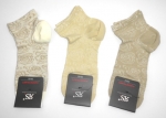 Harmony Kurzschaftsocken im Rosendessign von RS in 2 Grundfarben im 3er Pack Gr. 39/42 handgekettelt