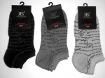 Damensneakersocken "Schriftzeichen" Gr. 35/38 & 39/42 im 3er Pack nahtlos