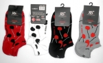 Kirschen gekettelt Damensneakersocken von RS Harmony im 3er Pack Gr. 35/38 & 39/42