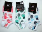 Sneakersocken "Regenwald" RS Harmony Gr. 35/38 & 39/42 im 3er Pack & handgekettelte Spitze