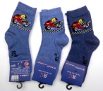 Motorrad Jungensocken im 3er Pack von RS mit glatter gekettelter Spitze Gr. 19/22 bis 27/30