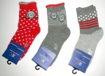 Eule oder Punkte & Streifen Mädchensocken Gr. 19/22 im 3er Pack ohne Naht