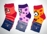 gekettelte Kindersocken Boy & (Girl) "RS Gesicht" im 3er Pack Gr. 19/22, 23/26