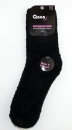 Kuschelsocken schwarz super flauschig & weich "Qano" Gr. 35/38 & 39/42