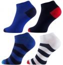 Maritime-Look Sneakersocken für Herren VCA Gr. 39/42 & 43/46 im 4er Pack