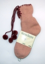 Socken mit Bommeln "wärmend & weich" mit 10% Angora & 10% Wolle Gr. 35/38