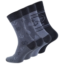 Herrensocken im Marinelook im 4er Pack Gr. 39/42 & 43/46