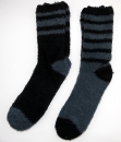 Kuschelsocken mit Streifen MEN im 2er Pack Gr. 40/45