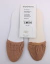Zehlinge 100% Baumwolle in beige mit ABS Noppen für schmale Füße im 2er Pack "dünn & fein"