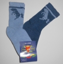 Kindersocken mit nur dickem Fußbett "Springpferd" im 2er Pack Gr. 21/24 & 37/40 fällt klein aus