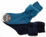 Damen Thermo Flausch Socke "Love" mit Umschlag im 2er Pack 1x ABS & 1x ohne Gr. 35/38 & 39/42