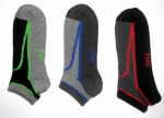 farbige Herrensneakers mit Seitenstreifen 2farbig "Cotton Club" im 3er Pack Gr. 43/46 gekettelte Spitze