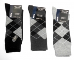 karierte Baumwollsocken mit Gummidruck cotton club Gr. 39/42 & 43/46 im 3er Pack & nahtloser Spitze