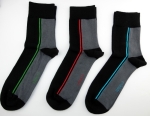 Kurzsocken mit Komfortbund 15cm hoch "schwarz/grau" Gr. 39/42 & 43/46 im 3er Pack