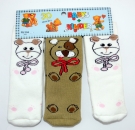 dicke Frotteesocken "Hunde 3D" Gr. 19/22 & 23/26 im 3er Pack mit evtl kleinen Strickfehlern