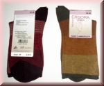 Rollrand Feinringelsocken aus 90% Baumwolle von Ergora ohne Gummidruck Gr. 35/38 & 39/42