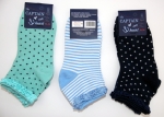 Mädchen Kurzschaftsocken mit Spitze am Bündchen "3 Farben" 7cm hoch Gr. 23/26 bis 35/38 im 3er Pack