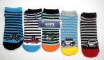 Boysneakersocken "Autos CNB" im 5er Pack Gr. 27/30 & 35/38 mit flacher Naht