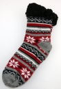 Hüttenschuhe mit Innenfell & ABS Noppen "Qano" im Norwegerlook in 3 Farben Gr. 35/38