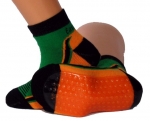 Fliesenflitzer mit Stoppersohle orange/grün "Kurzschaft" Größe 35/38 (34/37)