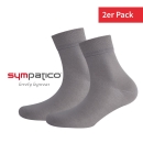 92 % BIO Baumwolle Kurzsocke ca. 14cm hoch "Sympatico/Dirks" Gr. 39/42 bis 47/50 im 2er Pack nahtlos
