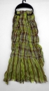 feiner Damenschal mehrfarbig kariert mit Fransen aus reiner Viskose in braun und grün von Ergora 180x50cm