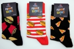Motivsocken "Essen" Funny Socks aus weicher Baumwolle Gr. 36/40 & 41/45