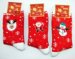 Weihnachtssocken dick gefüttert mit Motiv in rot Gr. 35/38 bis 43/46 im Paarverkauf