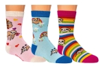 Faultier nahtfreie Mädchensocken Gr. 23/26 bis 31/43 im 3er Pack socks4fun