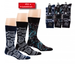 gemusterte Herrensocke "Paisley" mit Weichbund Gr. 43/46 im 2er Pack ohne Naht