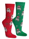 Weihnachtssocken 4 Motive im 2er Pack Gr. 36/41 & 42/47 mit glatter Fußspitze