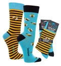 Motivsocken Socks4fun "Tiere & Kunst" im 2er Pack Gr. 36/41 & 42/47 gekettelt neu