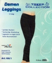 feine & bequeme Baumwolllegging, Hauslegging, Omalegging, Schlafhose "Toker" Gr. S bis XXL in schwarz