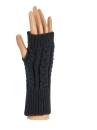 Handstulpen mit Daumenloch "Zopfmuster" mit Wolle & Alpaka, weich & wärmend one sice
